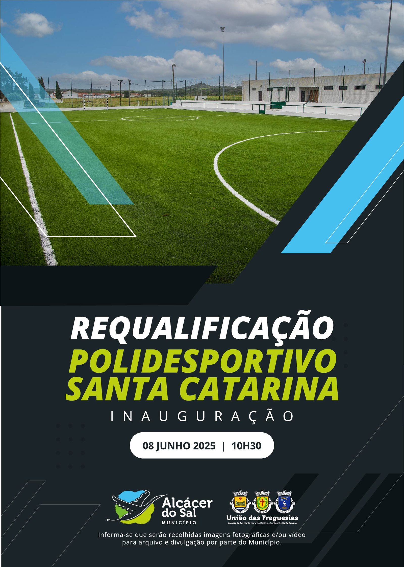 Imagem: Divulgação - Campo polidesportivo de Santa Catarina reabre a 8 de junho após investimento superior a 72 mil euros