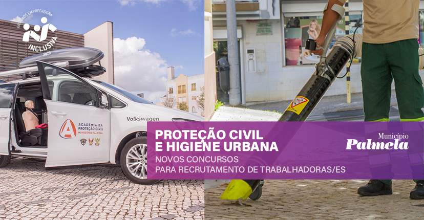 Imagem: DIvulgação - Palmela abre concursos para reforçar equipas de limpeza e proteção civil com novas admissões