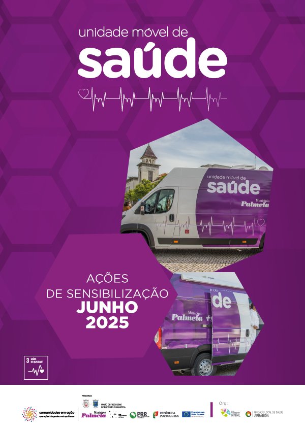 Imagem: Divulgação - Cinco ações gratuitas de saúde vão percorrer Palmela entre 3 e 27 de junho